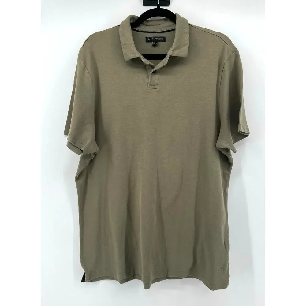 Banana Republic Men's Polo Shirt Size XL Olive Green Soft Cotton